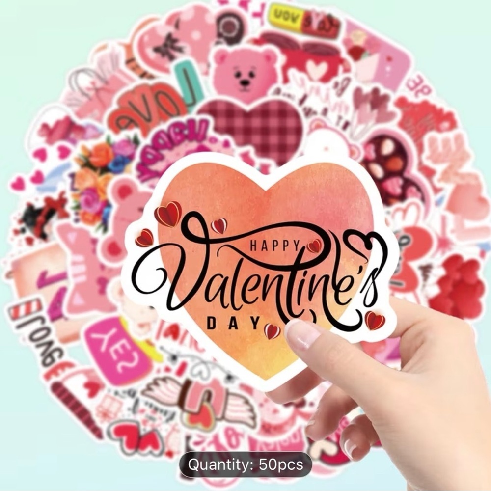 50 Valentine's Day Cute Stickers - Picture 3 of 7